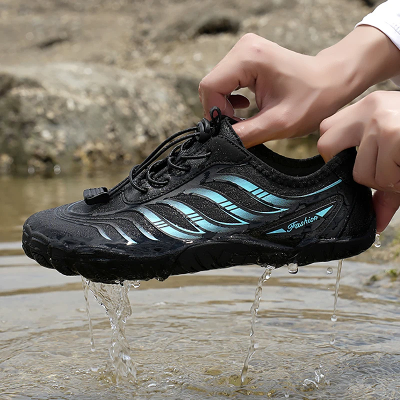Summer Women Wading Shoes Men's Barefoot Beach Shoes Cross-Country Stream Shoes Quick Dry Wading Shoes Fitness Sports Shoes