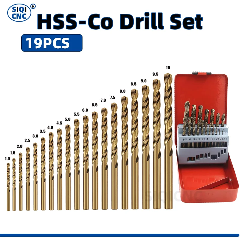 

Cobalt High Speed Steel Twist Drill Bit M35 Stainless Steel Tool Set Of Drills Accessories For Metal Stainless Steel Drilling