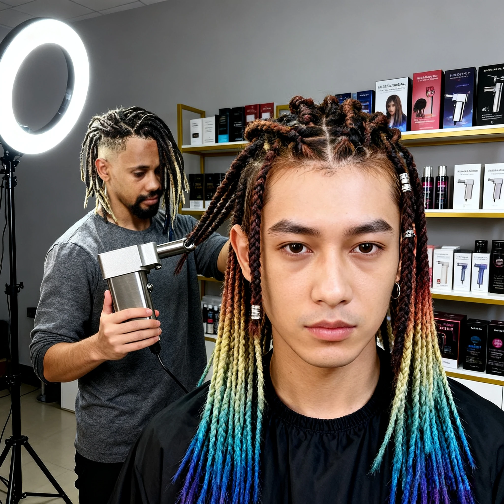 

New Dreadlocks Hair Making Machine Easy DIY Semi-Automatic Dreadlock Machine Suitable for Long Human Hair and Synthetic Hair