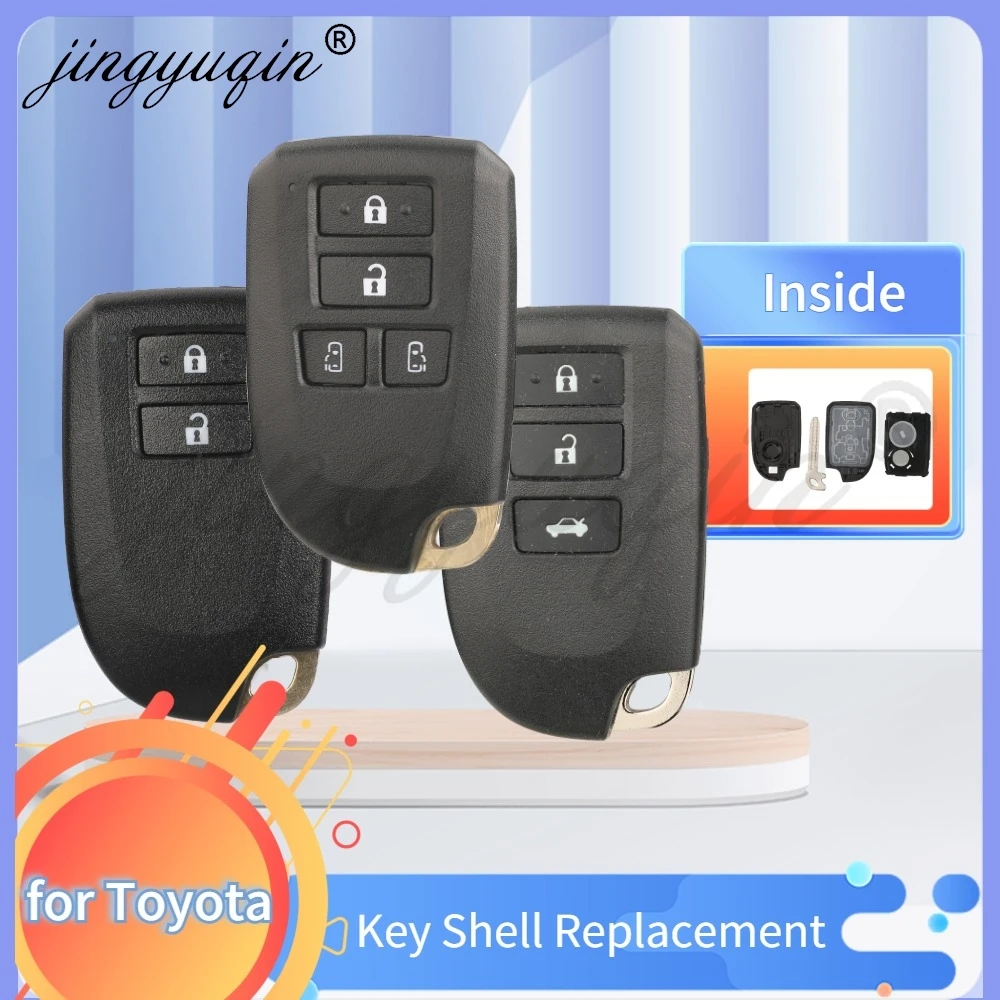 

Jingyuqin 2/3/4BT корпус дистанционного ключа автомобиля для Toyota YARIS L YARIS VIOS Hiace Regiusage Prote Spade Санa Smart Keyless Case Cover