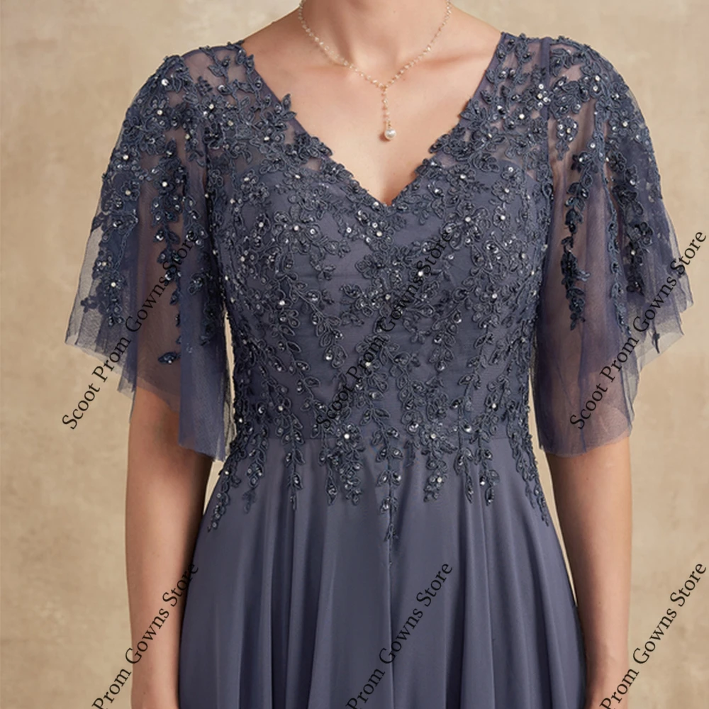 Vestidos De moda para madre De novia con gasa, media manga, vestidos De fiesta De boda para mujer, novedad De verano 2025, bata De playa