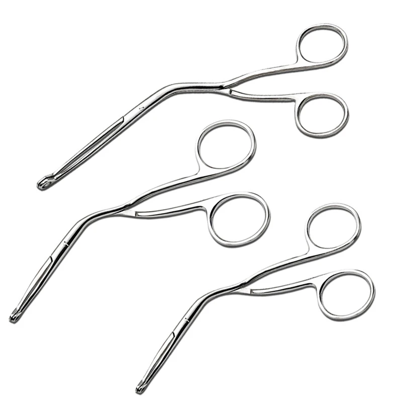 Stainless Magill Medical Laryngeal Catheter Forceps Holder Angled Clamp Nasal Throat Curved Tweezers Clip Eyelash Remover C3