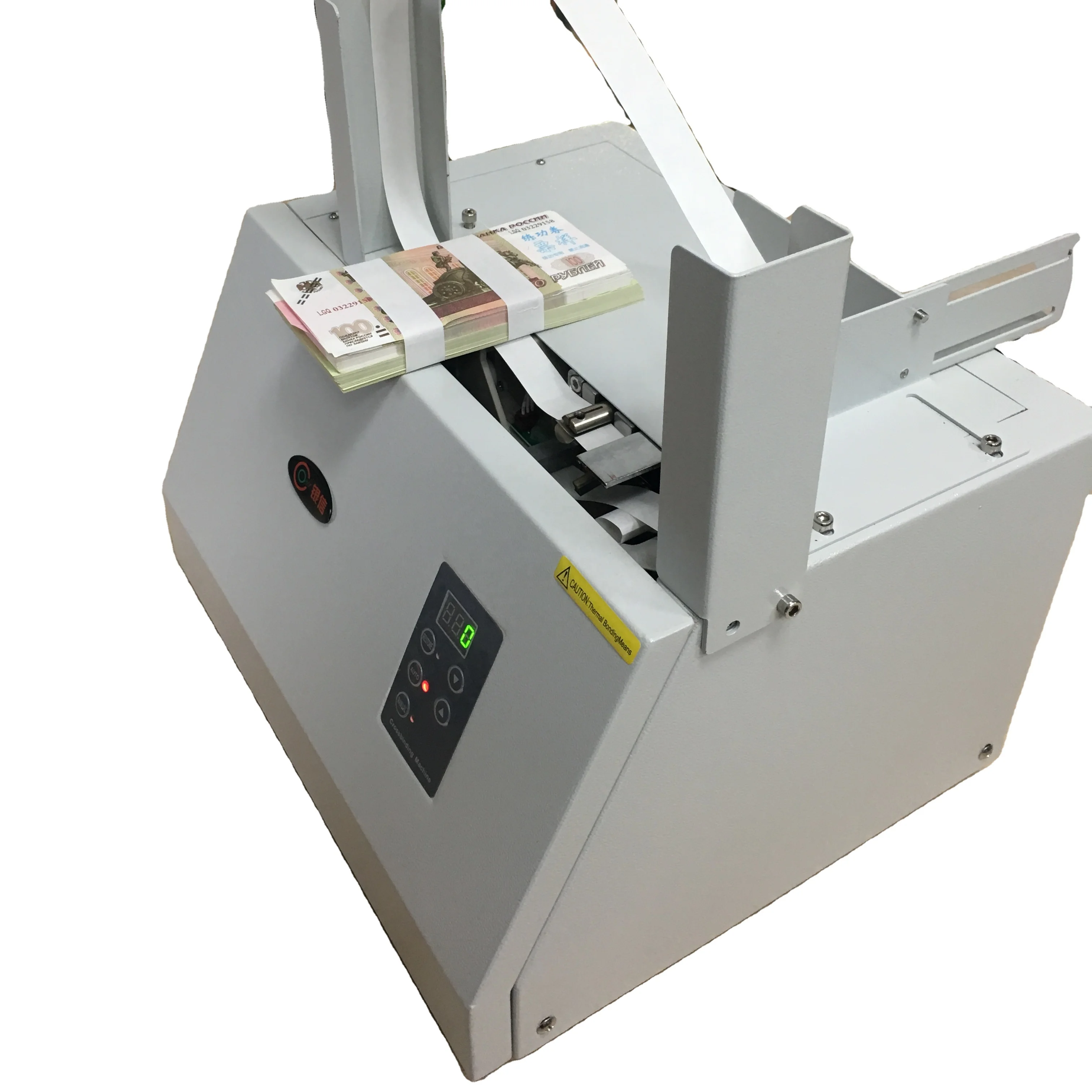 Automatic Paper Packaging Machine Banding Cash Money Notes Machine Hot Melt Strapping Tape Machine