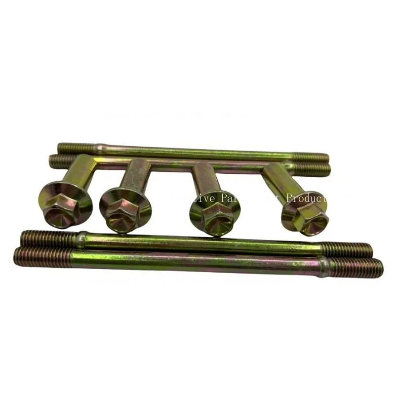 Motorcycle Cylinder Stud Bolt Nut Kit for Zongshen CG200 CG125 CG150 Engine Head Mounting Fasteners