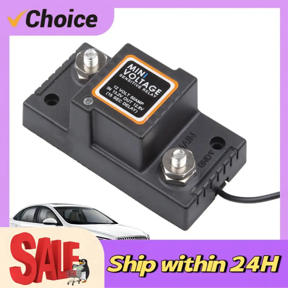 

Mini Voltage Sensitive Relay Waterproof Car Motorcycle VSR 12V 50A Dual Battery Smart Isolator for Car ATV UTV Boats RV Truck