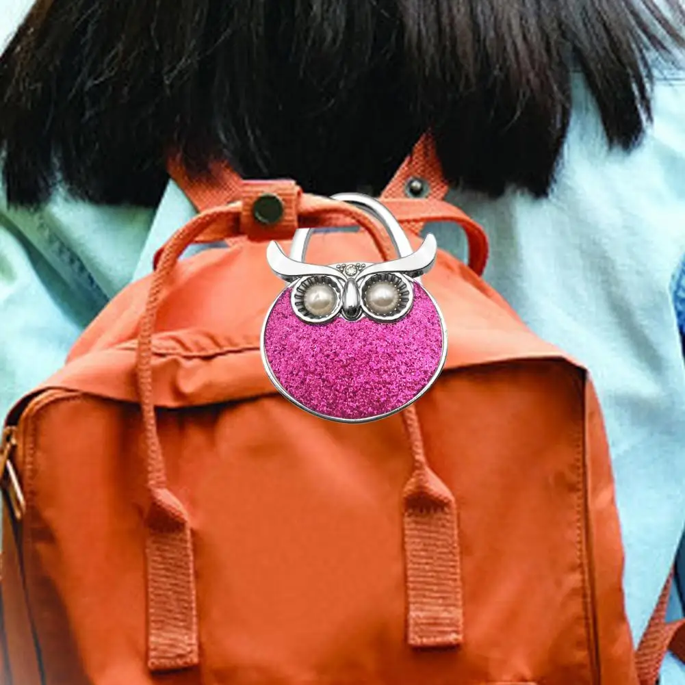 Table Hanger Hook Fashion Owl Shape Bag Hook Adding Vitality Foldable Handbag Holder Hanger for Outdoor