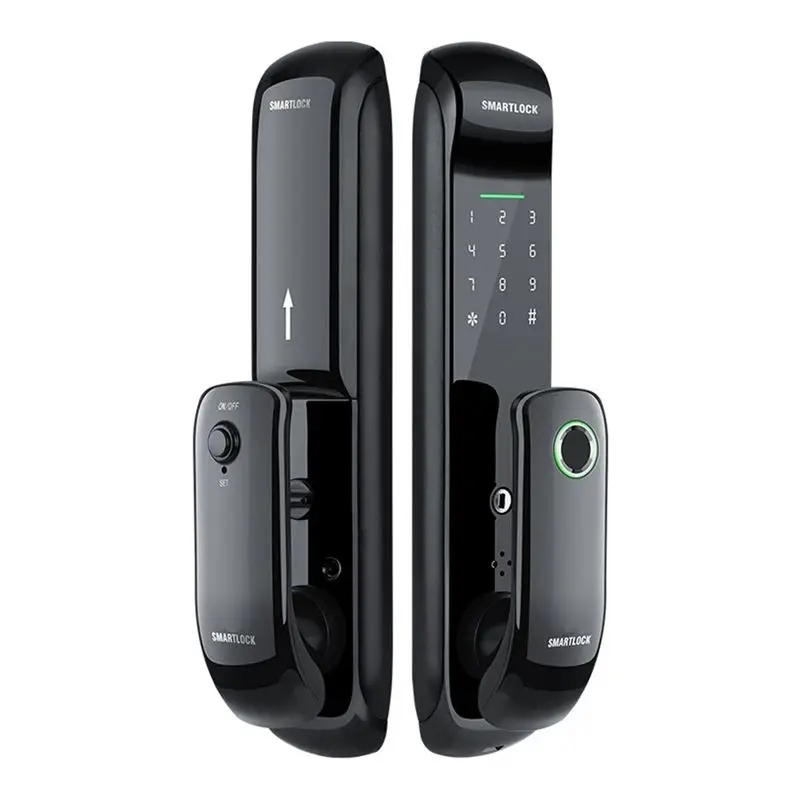 

Прочные умные замки Tuya: полностью автоматический электронный дверной замок с биометрическим сканером отпечатков пальцев, RFID-картой, паролем и ключом для разблокировки.