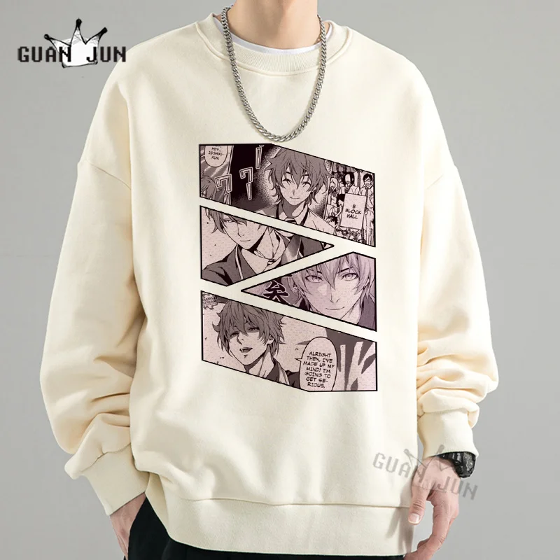 

Unisex Shokugeki No Soma Sweatshirt Long Sleeve O-Neck Cotton Pullover Tops Food Wars Japanese Anime Manga Hoodies Clothing