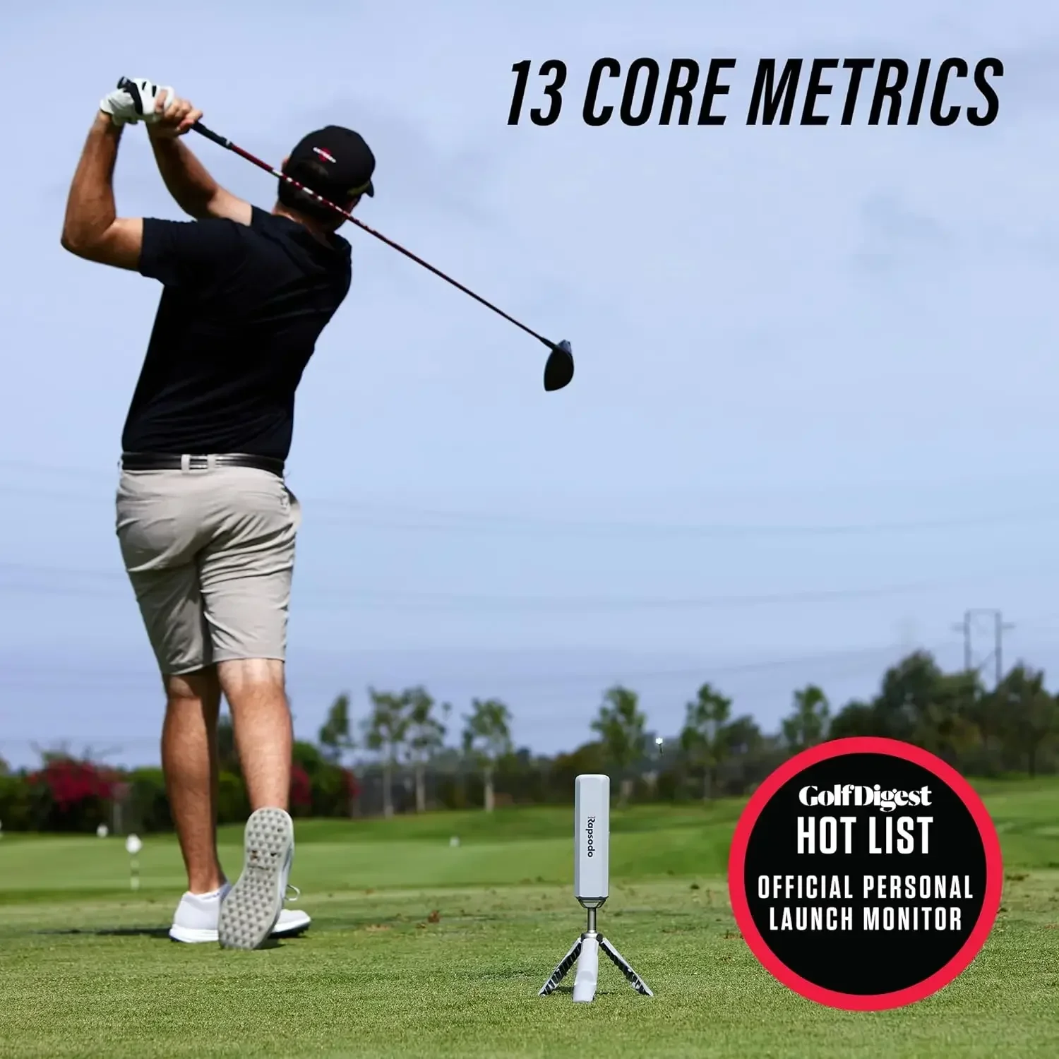 For Rapsodo Moniteur De Lancement Mobile MLM 2 PRO Simulateur De Golf Gris