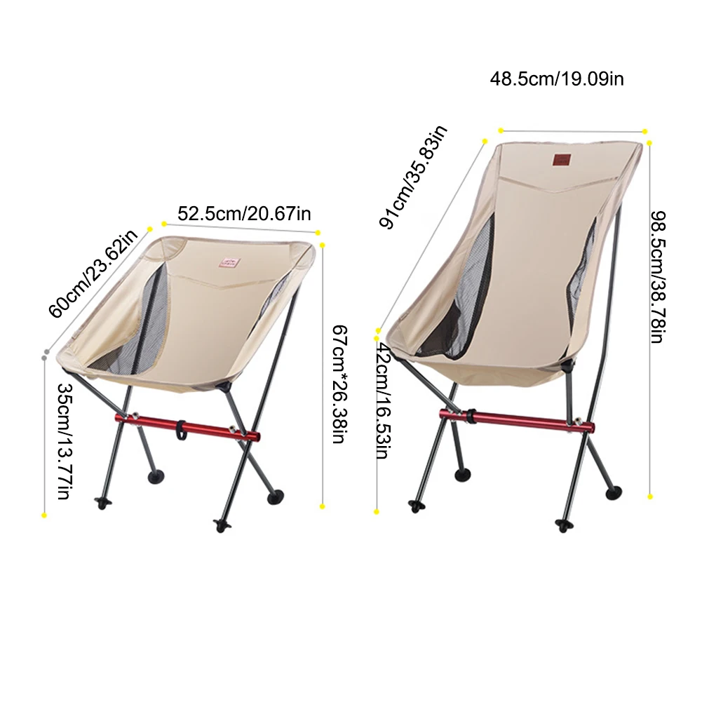 Ultralight Folding Chair Detachable Portable Moon Chair Nature Hike Chair Outdoor Fishing Camping Chair Beach Hiking Picnic Seat