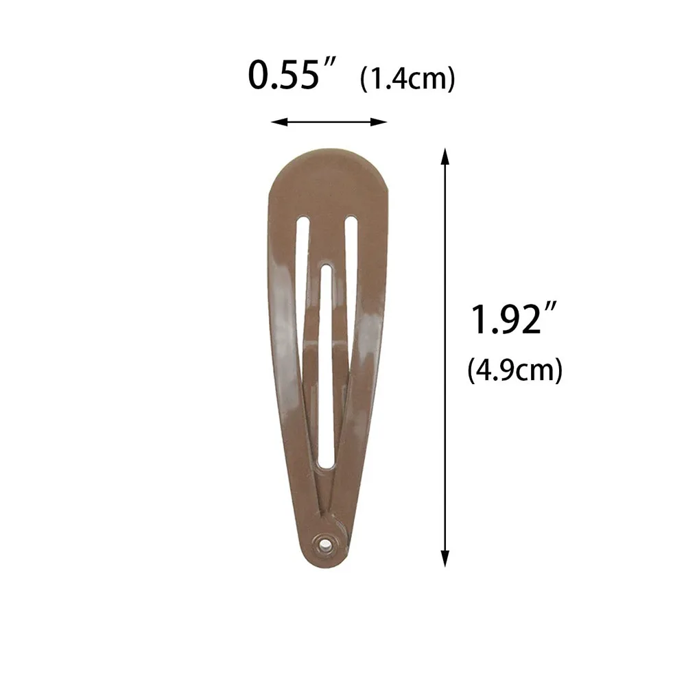 40er-Pack Schwarze 2-Zoll-Haarspangen für Damen, Metall-Haarklammern, Haaraccessoires – Detail 2