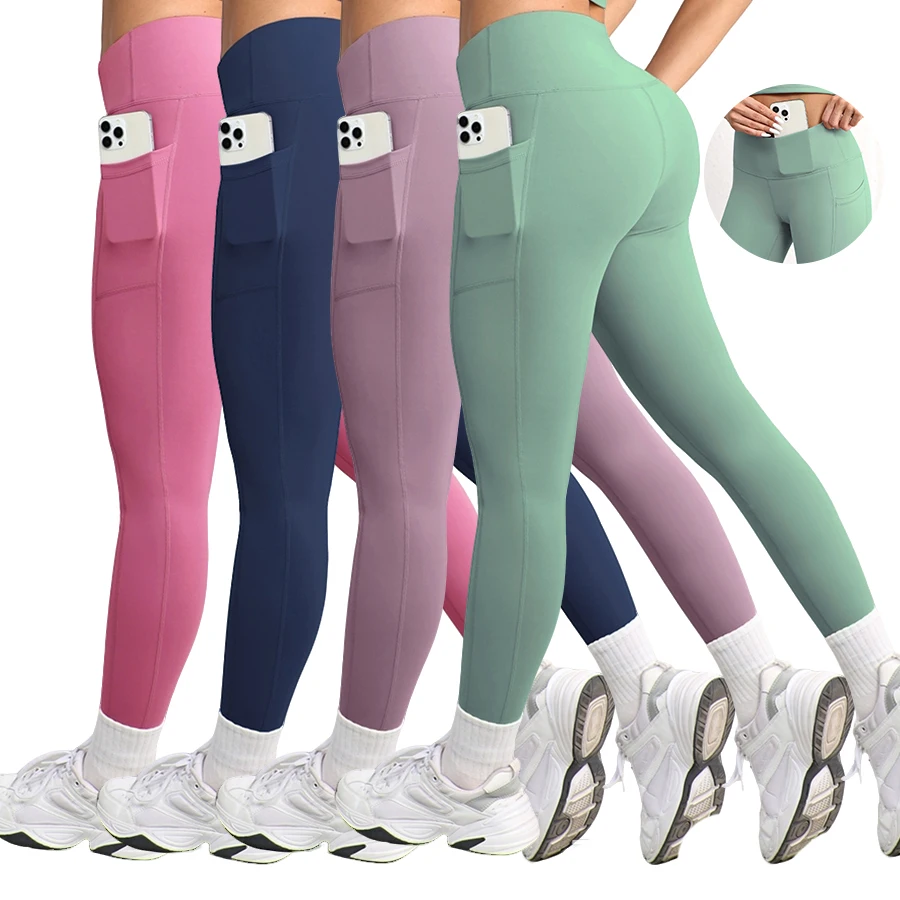 Workout Leggings for Women with 3 Pockets High Waisted Yoga Pants Women Tummy Control Gym Athletics Legging Sportswear