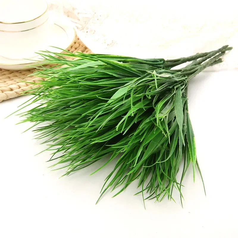 7 Fork water grass Eucalyptus Plastic Artificial Plants Green Grass plastic flower Plant Wedding Home Decoration Table Decors