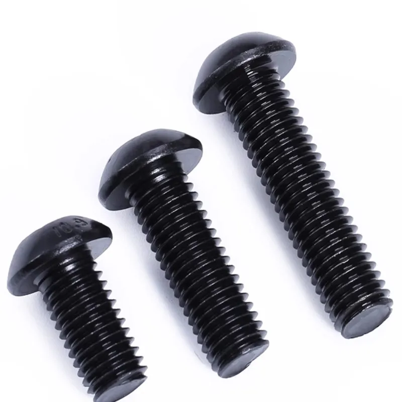 5~50pcs M3 M4 M5 M6 M8  Black Torx Button Head Screw Grade 10.9 steel Six Lobe Torx Pan Round Head Bolt Length 4mm~40mm