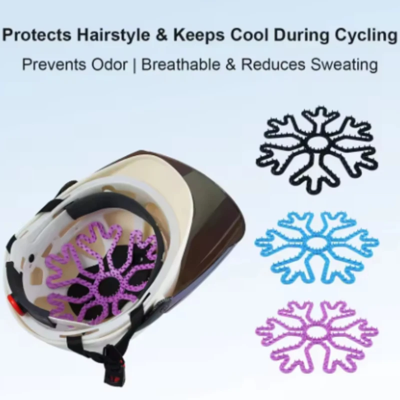 Motorcycle Helmet Interior Pad Flexible Helmet Inner Silicone Pad Breathable Protector Padding Anti-pressure Hair Helmet Gasket