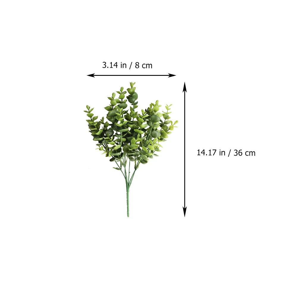 

7pcs Simulation Eucalyptus Branches Fake Plant Bouquet for Flowerpot Green Leaves Vase Tree DIY Wedding Christmas Photography