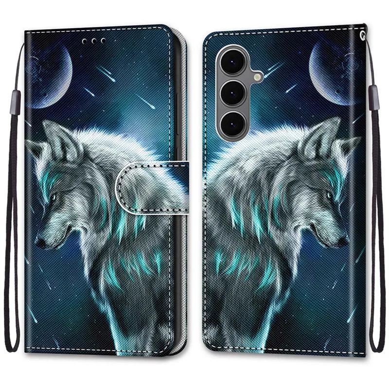 Etui z klapką z motywem kwiatowym do Samsung Galaxy S25 FE S25E Edge S 25 Ultra Plus 5G, skórzane etui portfelowe z funkcją podstawki, okładka książkowa, torba. — zdjęcie produktu 2