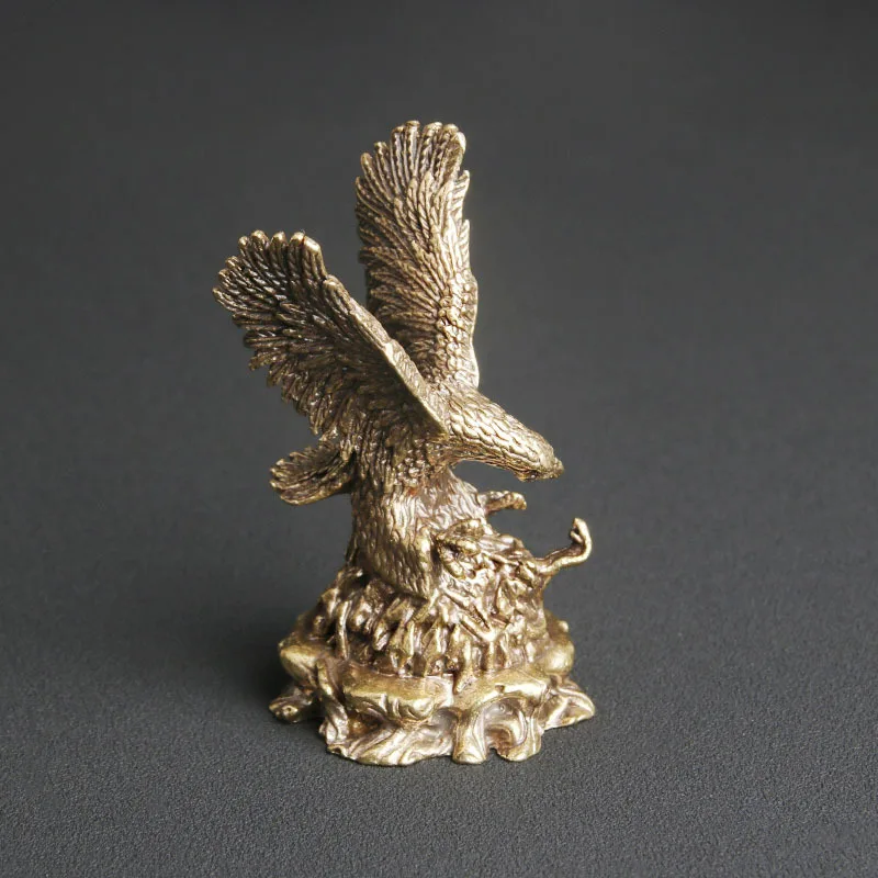 Antique Brass Realize One 's Ambition Desktop Decoration Eagle Office Decoration Crafts