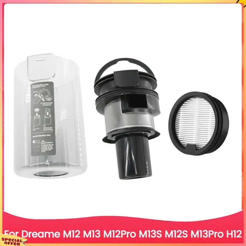 ABFI componentes ciclónicos multicono de alta eficiencia contenedor de polvo y filtro para piezas de recambio de aspiradora Dreame M12 M13