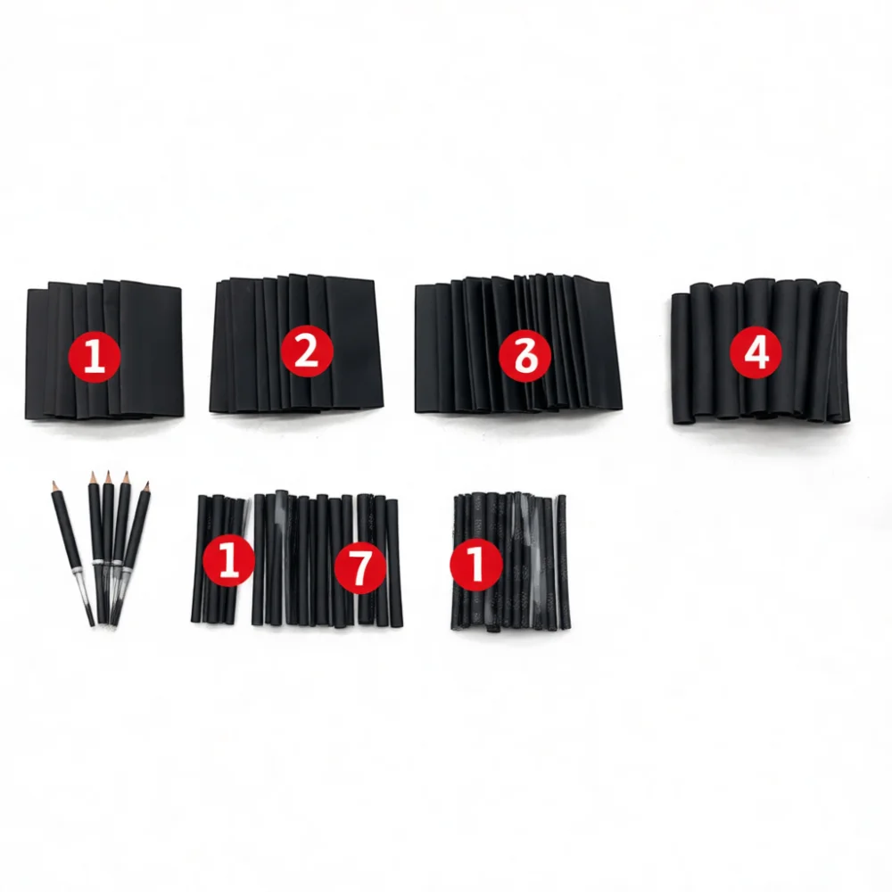 Heat Shrinkable Tubing Kit Electrical Wire Protection Sleeves Insulation Connector Cable Repairing Wrap Assortment