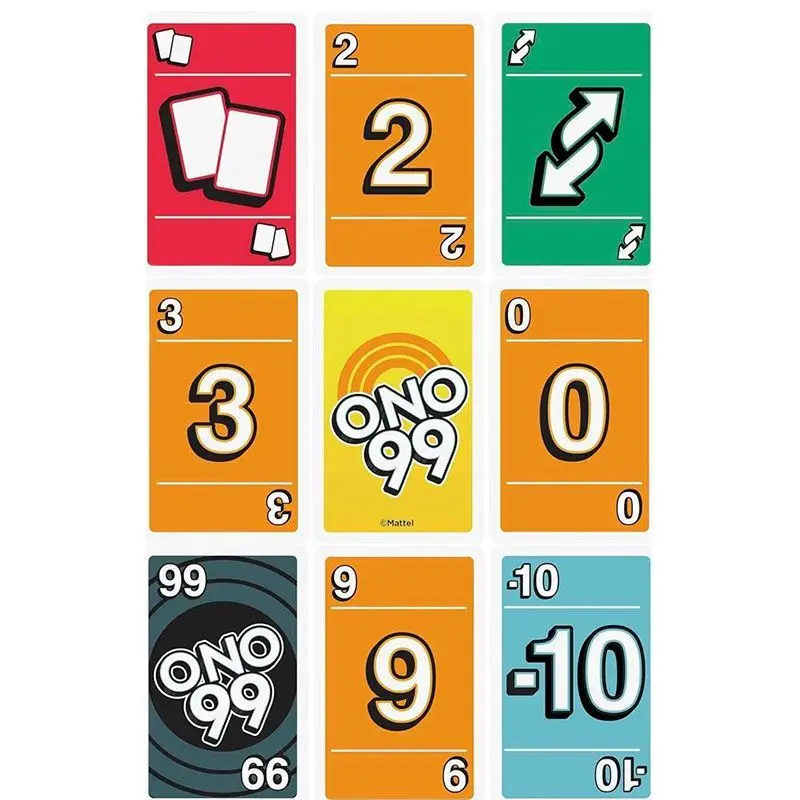 การ์ดเกม UNOCards ONO 99 ชุด All Wilds DOS Phrase 10 Flex Family Dormitories Student Outdoor Tabletop Games สำหรับเล่นบนโต๊ะ