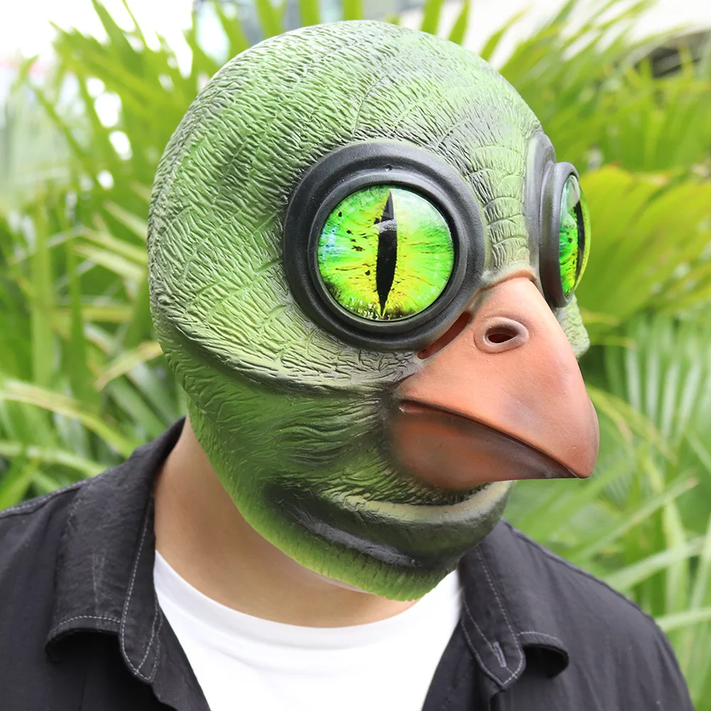 Big Eye Bird Monster Mask Rave Party Spettrale pappagallo alieno Copricapo animale Cosplay Party Puntelli di Halloween