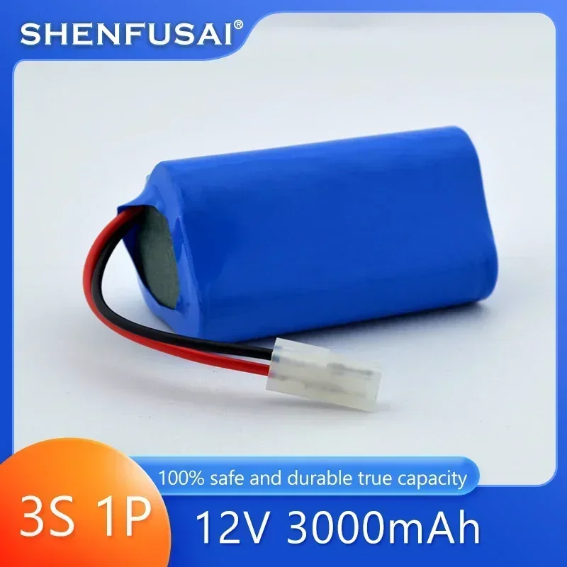 12V 3000mAh 18650 Lithium Rechargeable Battery pack 3S1P for Speaker flashlight CCTV Camera GPS Portable search light equipment