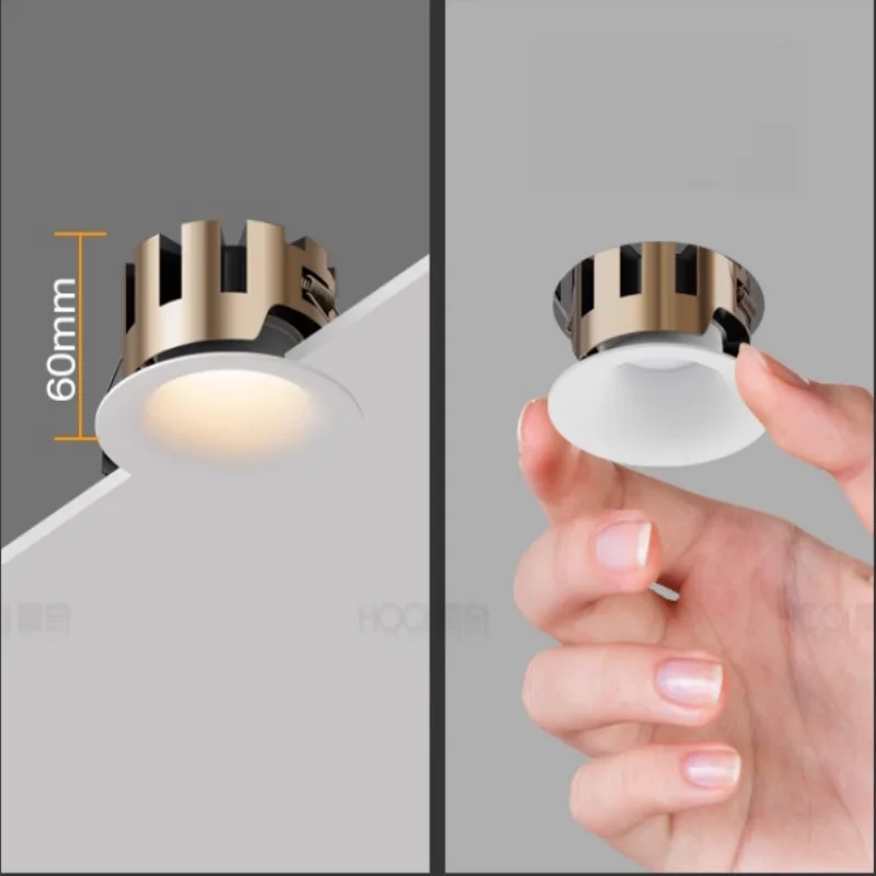 CANTH 2026 Built-in Curved Non-Built-in Living Room Deep Anti-Glare Eye-Protecting Downlight