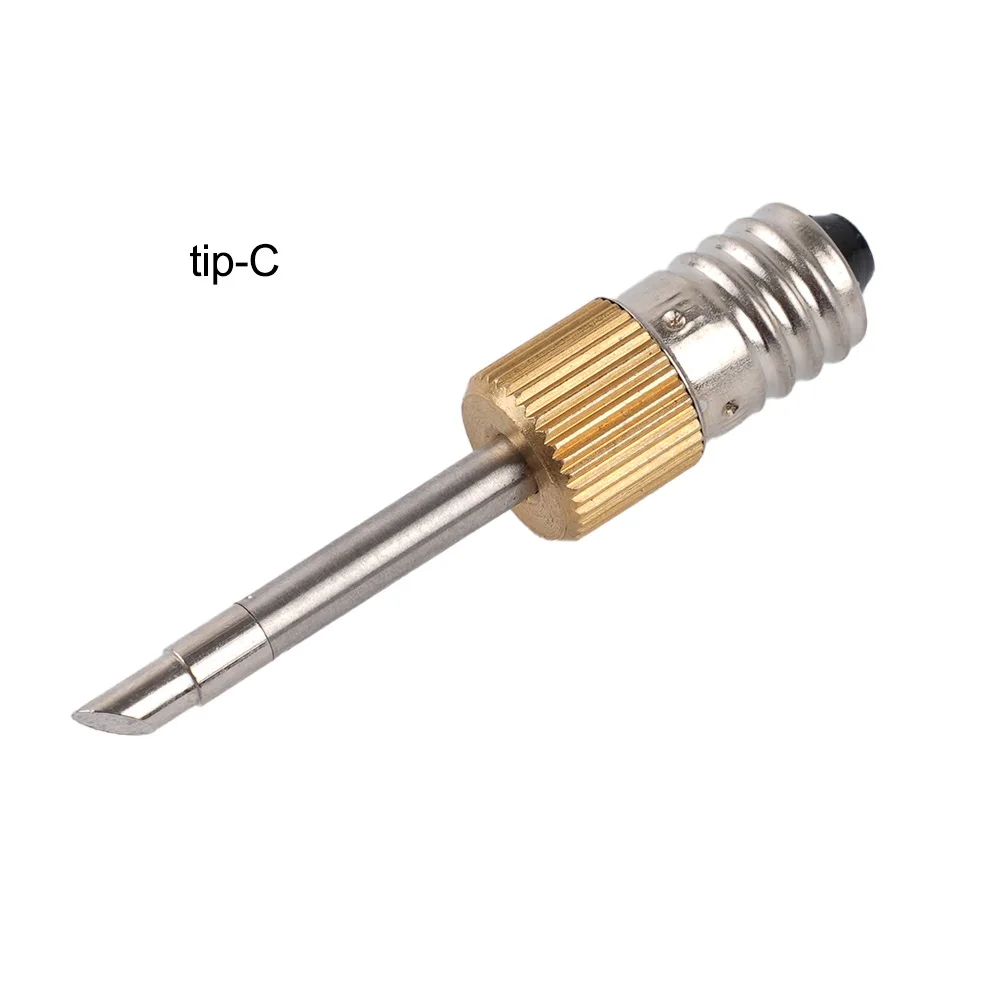 E10 Welder Tips Soldering Head Portable Soldering Iron Tips Anti-rust Welding Head With Thread Replacement Soldering Tool