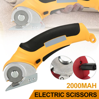 Multi-Purpose Cordless Electric Scissors USB Rechargeable Rotary Cutter Shear For Home Fabric Leather Cloth Cardboard Cutting