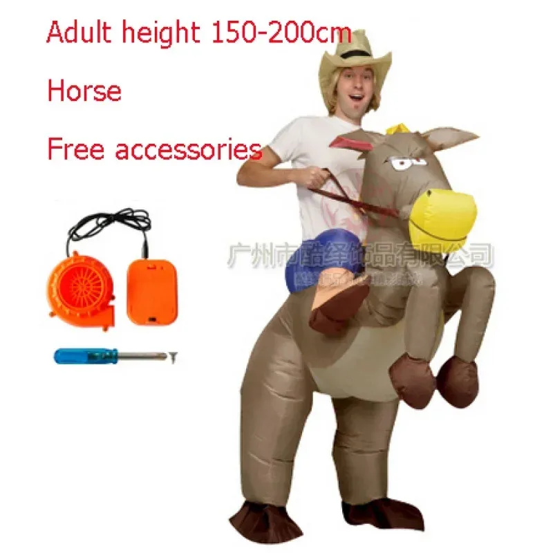 Inflatable Halloween Costume For Adult Kids Fan T-rex Gorilla Sumo Cow Horse Cowboy Dinosaur Inflatable Costume NX4234