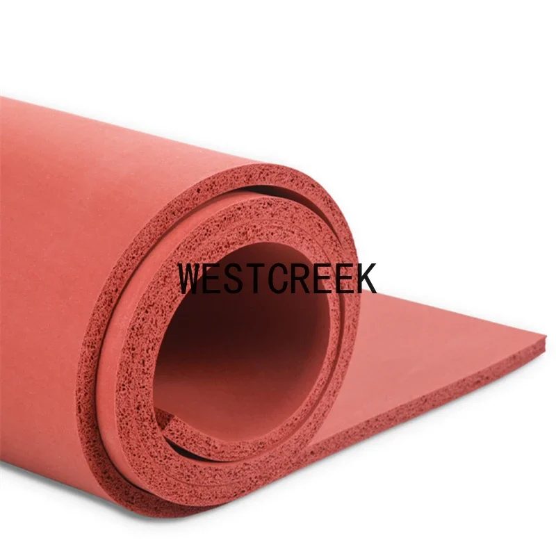 

WESTCREEK Silicone Foam Sponge Plate Heat Resist Insulation Gasket for Hot Stamping Machine Max 260-280 ℃ 900x500x8mm Red