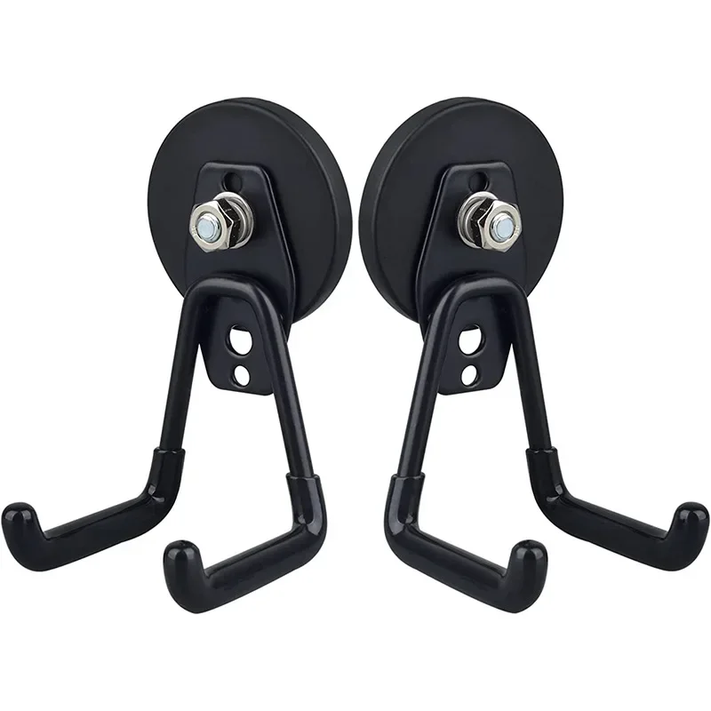 

2PCS Strong Magnetic Hook Heavy Duty Strong Magnet Skateboard Hook Non-slip Bike Hook Storage Ladder Gardening Tools