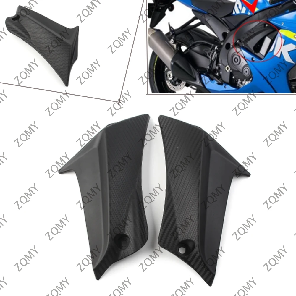 2Pcs Black Motorcycle Air Duct Tube Cover Fairing Protector For Kawasaki ZX6R ZX636D ZX636C 2005-2006 ABS Plastic