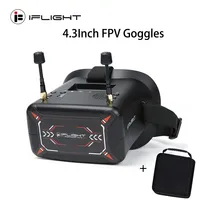 IFlight 4.3inch FPV Goggles NTSC 40CH 5.8GHz with DVR Function Built-in 3.7V/2000mAh Battery/ 5.8GHz 40CH Receiver for FPV Drone