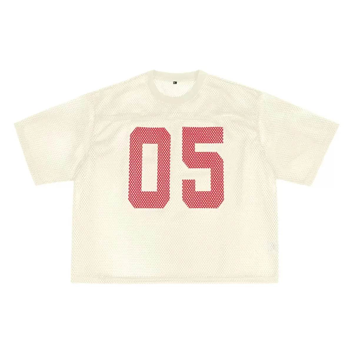 05 Print Hollowed-out Mesh T-Shirt Men No.80 Letter Print Breathable Casual Short Sleeve  American Street SAINT T Shirt view 4