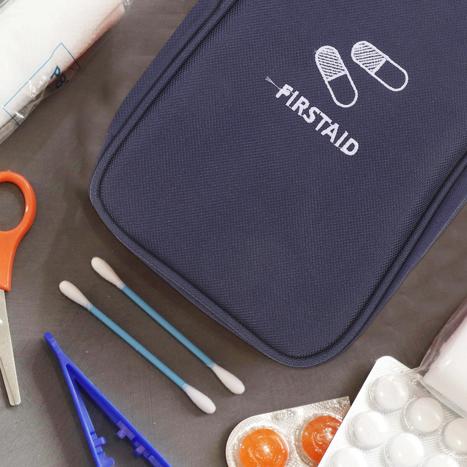 

First Aid Kit Medicine Bag Empty Medication Travel for Traveling Medical Household Pouch Kits