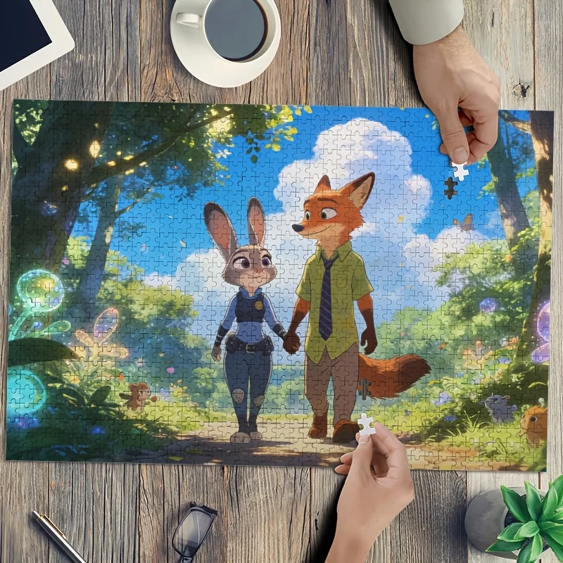 

1000pcs Disney Zootopia Judy Hopps and Nick Wild Poster Puzzle | High Difficulty, Home Decor, Ideal for Birthdays and Gifting,