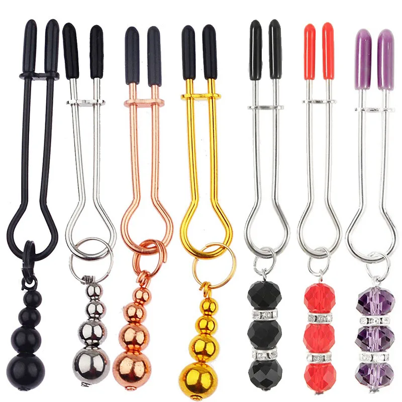 Pince à clitoris réglable pour couples, pinces à seins et à lèvres, jouets sexuels, bijoux, jeu pour adultes, 1 paire