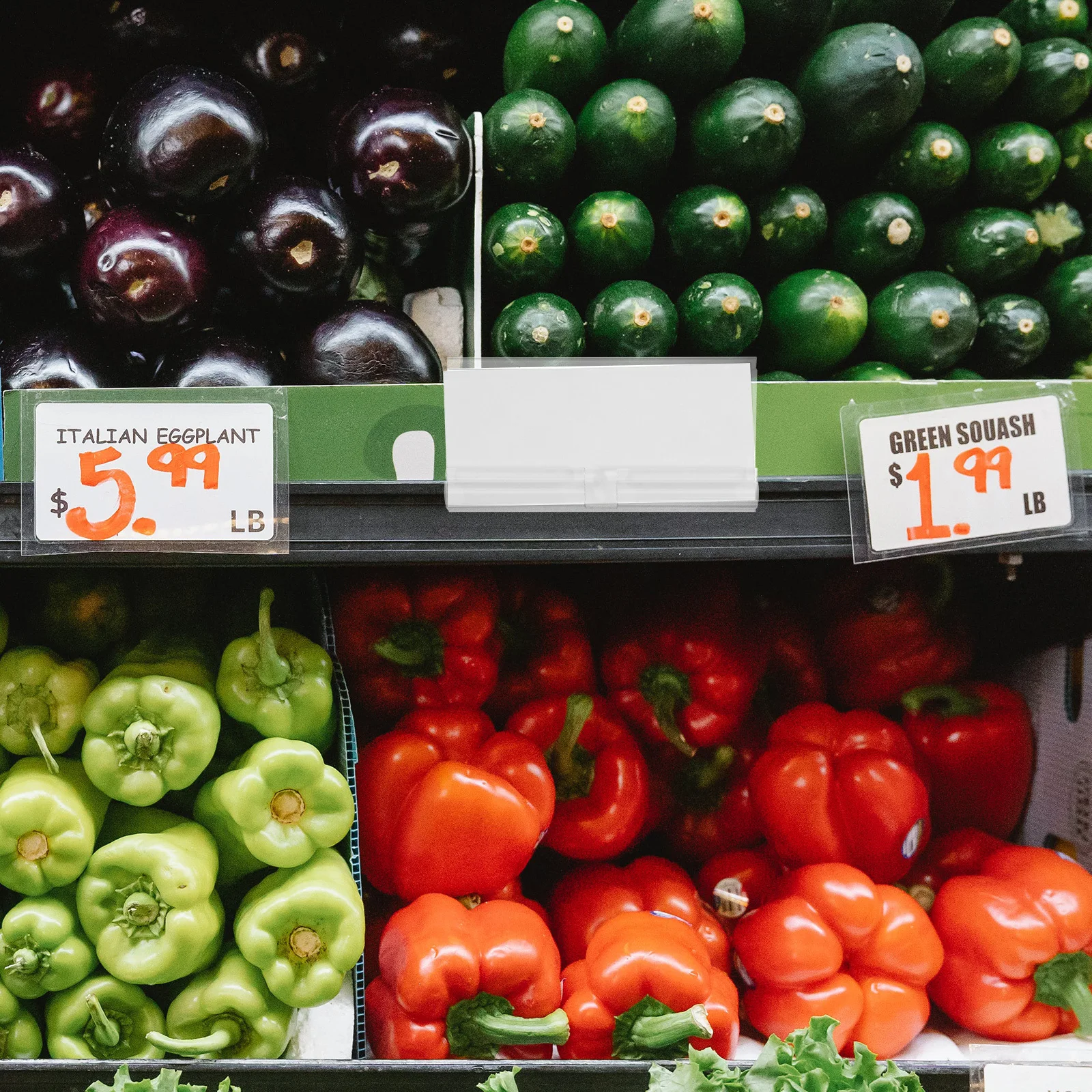 

50Set Clear Dual-Line Hook Label Clips Transparent Plastic Price Card Holders Retail Shelf Display for Supermarket Storage Bin