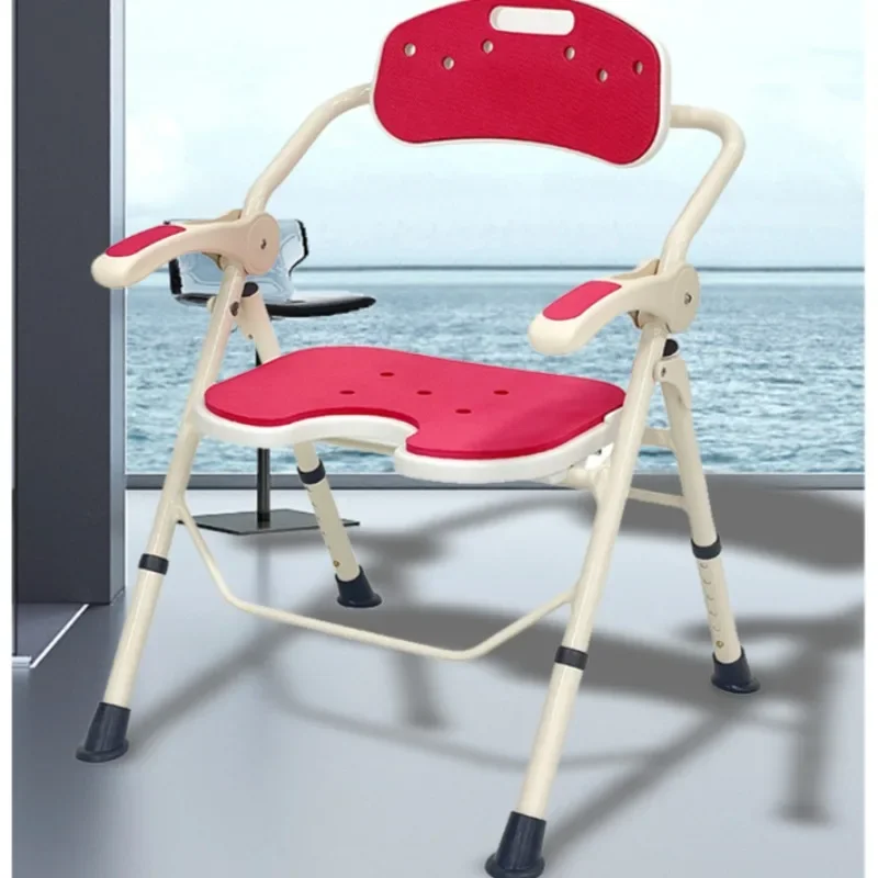 Bath Chair for Disabled People, Foldable Bathroom Chairs Shower Chair, Shower Stools Non-slip Disabled Equipment Bath Aids