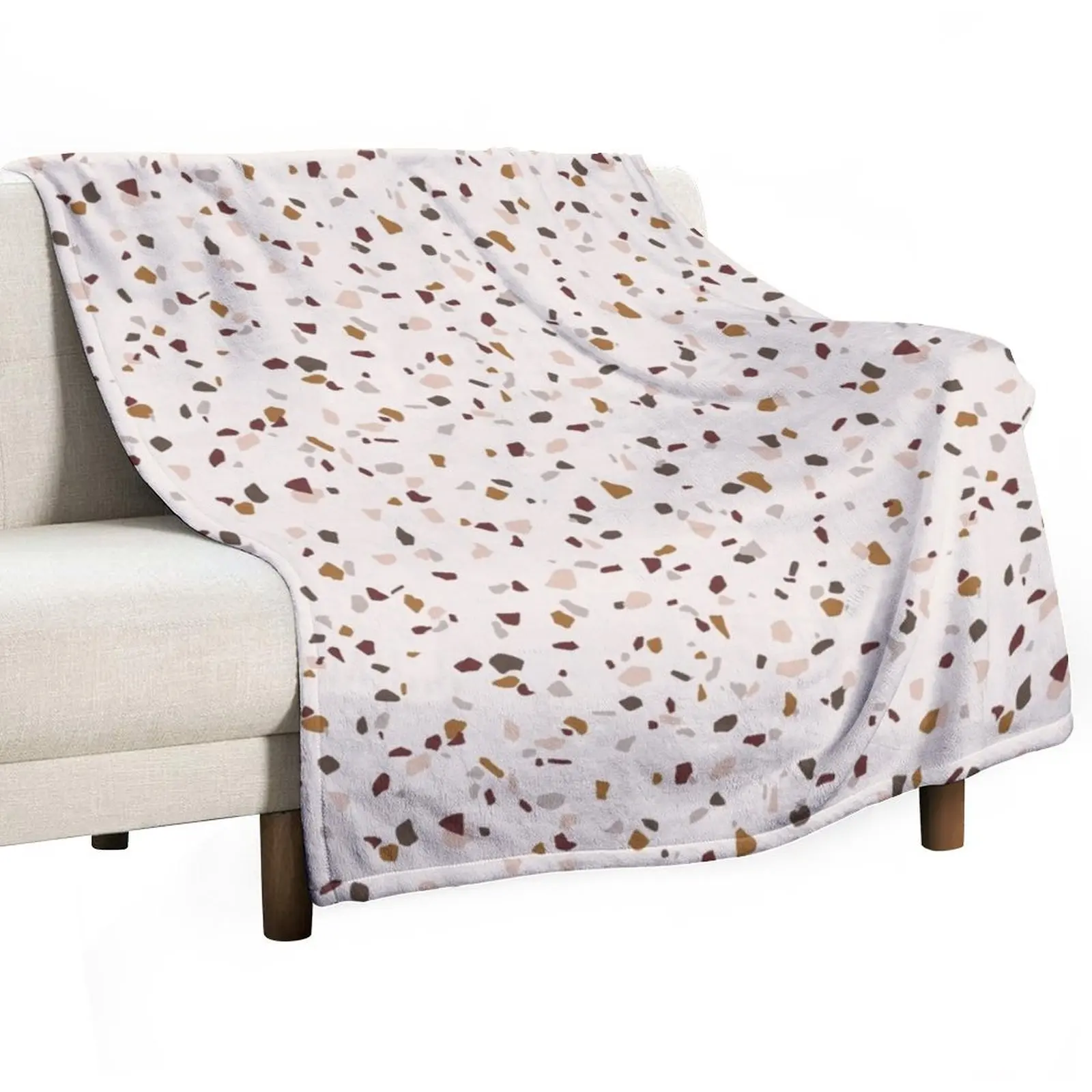 

Earth tone terrazzo seamless pattern terrazzo accessories terrazzo decor Throw Blanket Personalized Gift Luxury Brand Blankets