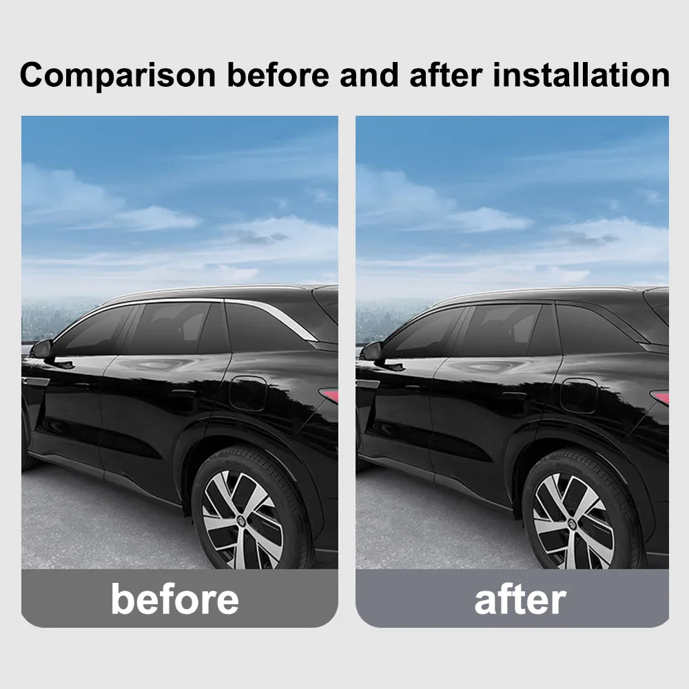 Bright Black Car Window Decoration Strip For BYD TANG L Sealion 8 EV/DM 2025 2026 Stainless Steel Patch Car Accessories
