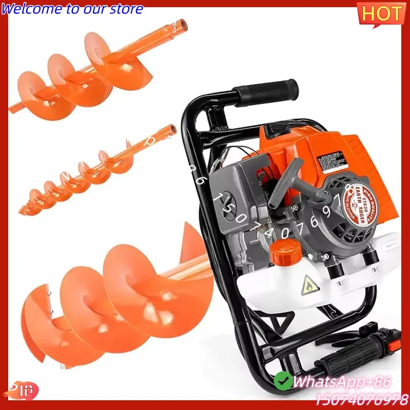 2026 Garden Use 68CC 2-Stroke Powered Earth Auger Post Fence Hole Digger with 4