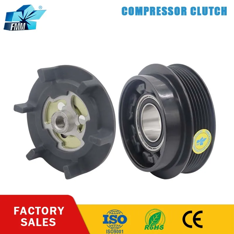 

FMM 7SEU17C Long Bearings A/C AC Compressor Clutch Pulley for Mercedes Benz 6Grooves 115mm