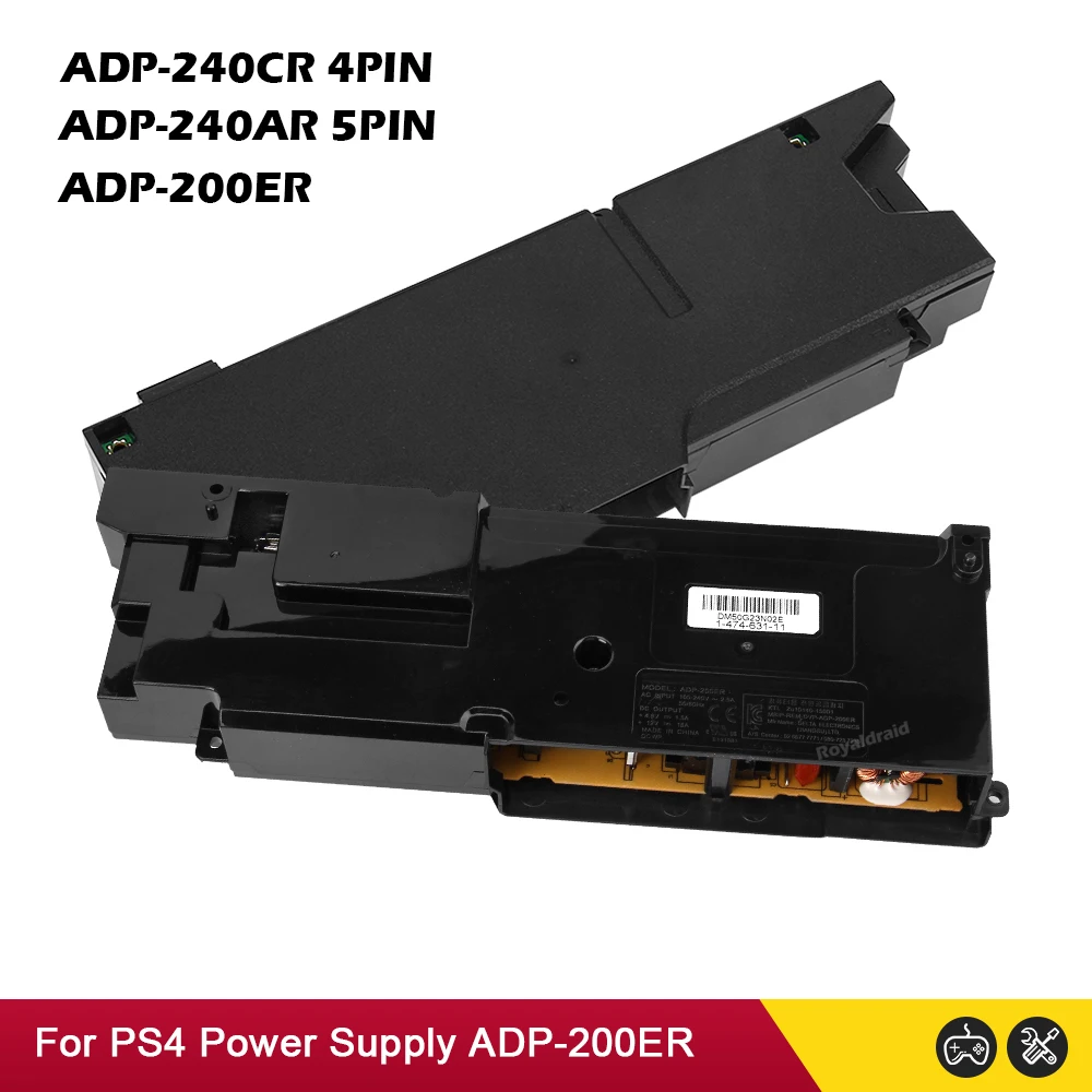 Replacement Power Supply 4pin ADP-240CR/240AR 5pin for PS4 CUH-1200# Console ADP-200ER N14-200P1A CUH-1000 1100# Series Console