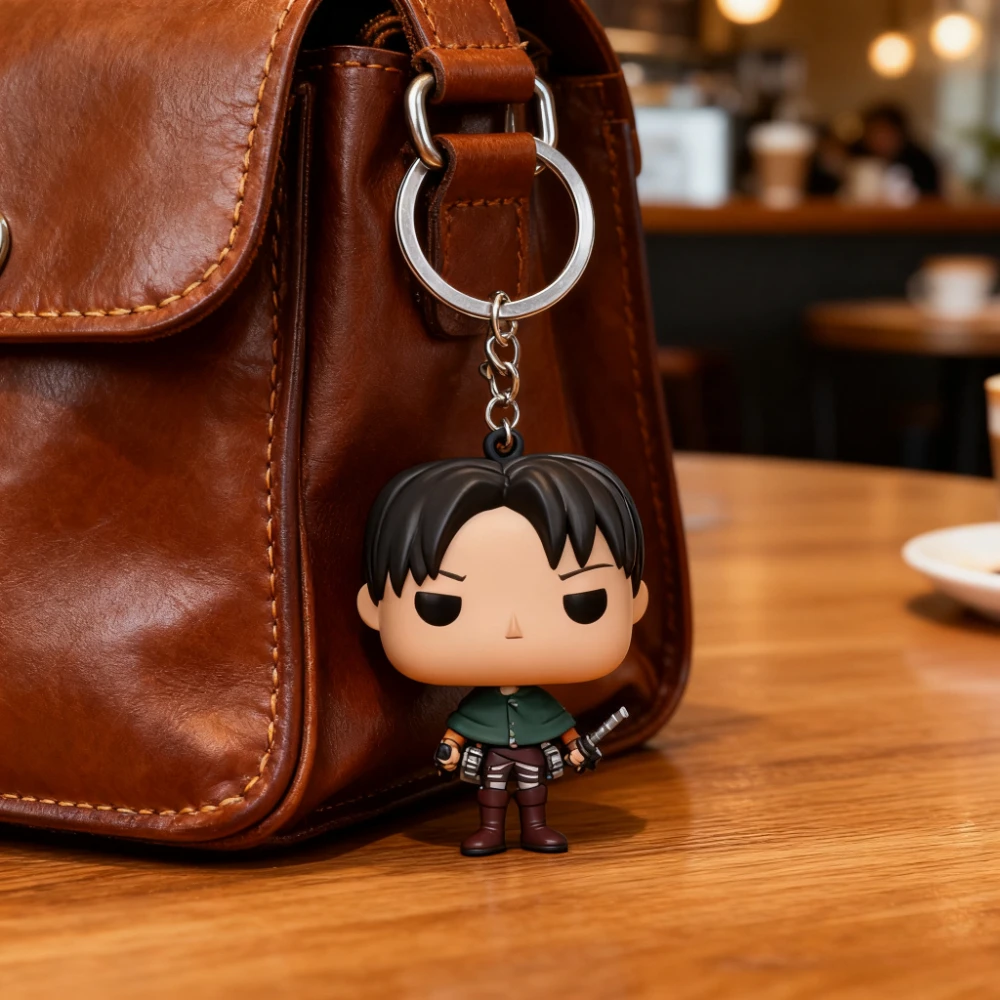 Figura de Anime Attack On Titan Rivaille Ackerman Levi figura colección juguetes regalos bolsillo PVC figura juguetes llavero