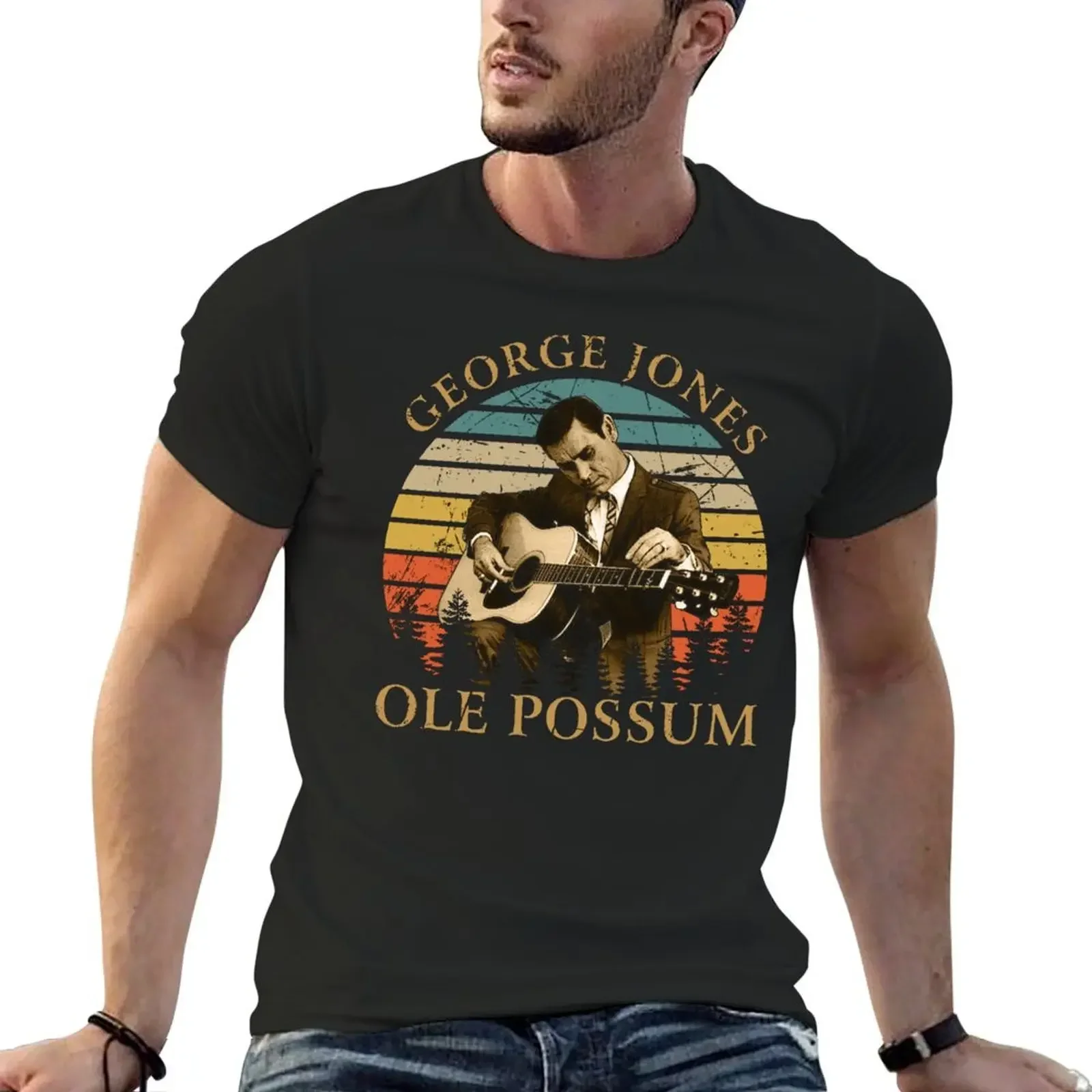 Ole Possum George Jones T-Shirt animal prinfor boys blue archive boys animal print shirts men graphic