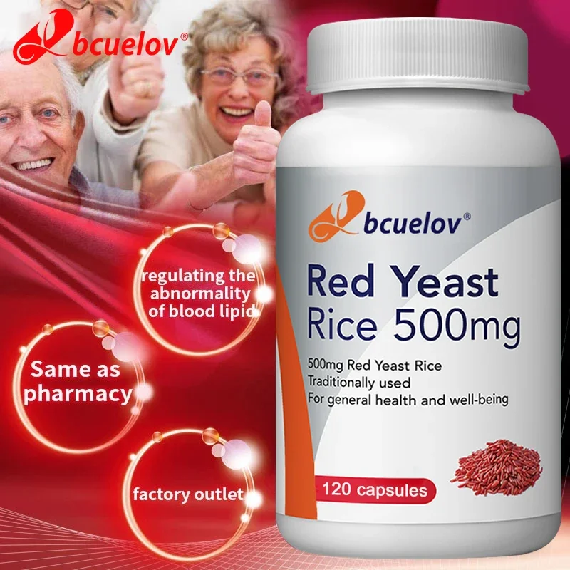 Red Yeast Rice Capsules - Maintain Healthy Cholesterol Levels, Heart Health, Lipid Reduction, Cardiovascular Health