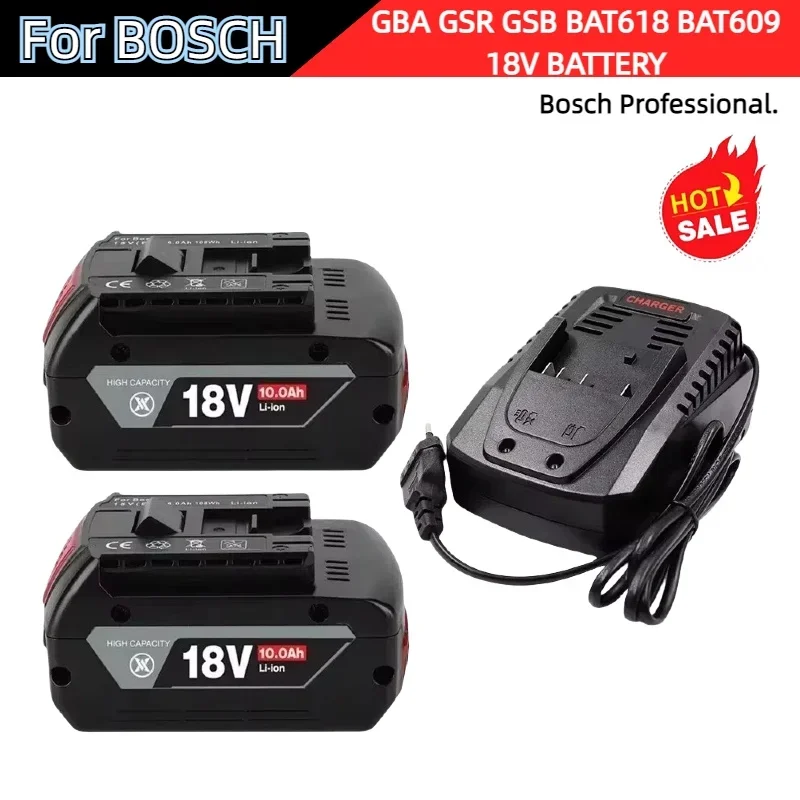 

High-Performance For BOSCH LITHIUM-ION BATTERY GBA 18V 6.0/8.0/10.0 Ah Professional GBA GSR GSB BAT609 Rechargeable Battery